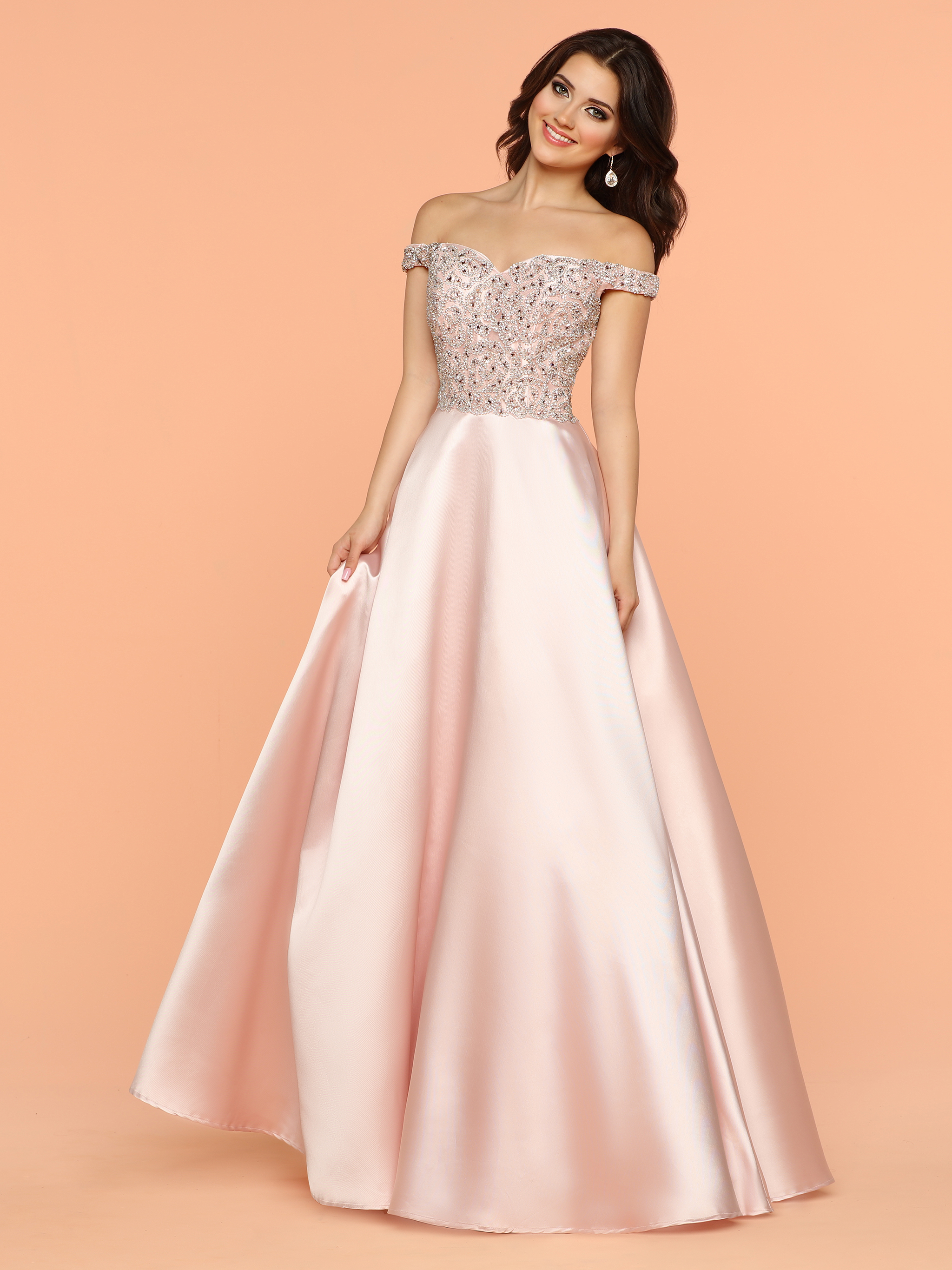 Pastel color evening on sale gown