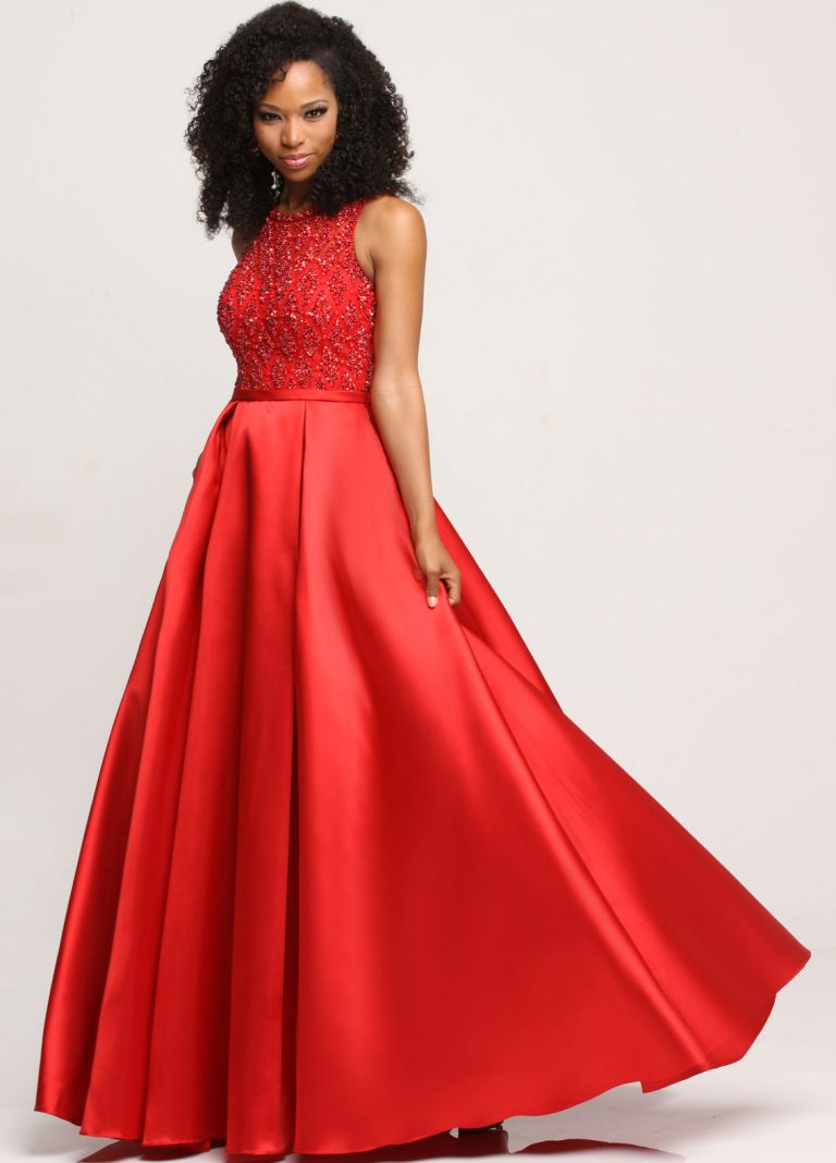 red gown for pageant