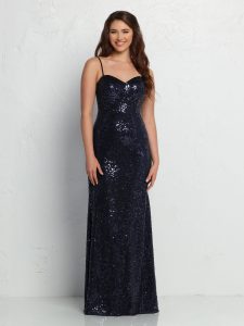 Floral Sequin Prom Dresses from DaVinci Bridesmaids: Style #60360