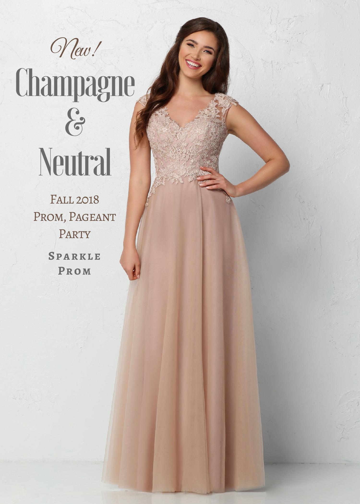 New! 2018 Long Champagne & Neutral Prom/Party Dresses – Sparkle Prom Blog