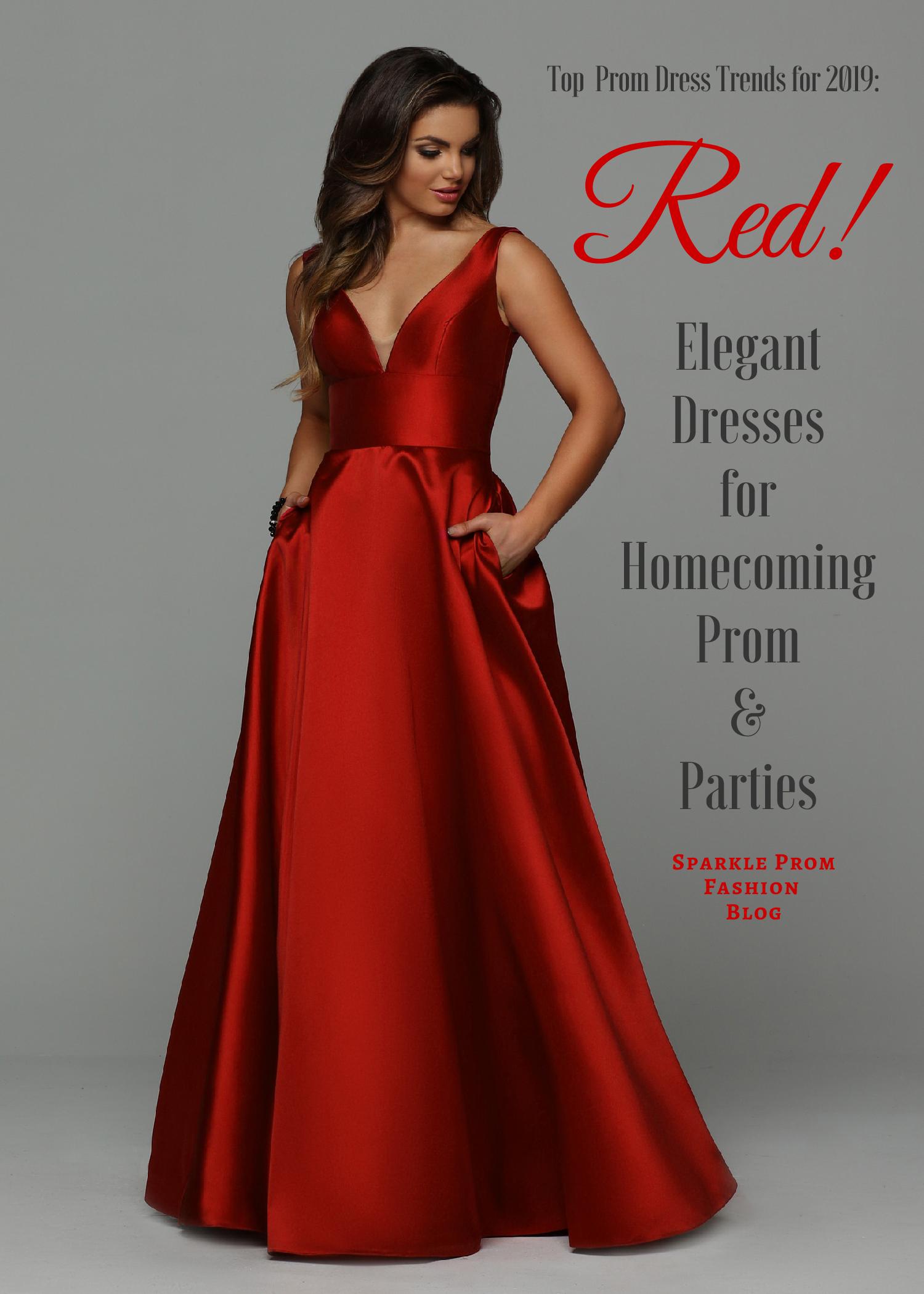 Top Prom Dress Trends 2019 Red Prom Dresses – Sparkle Prom Fashion Blog
