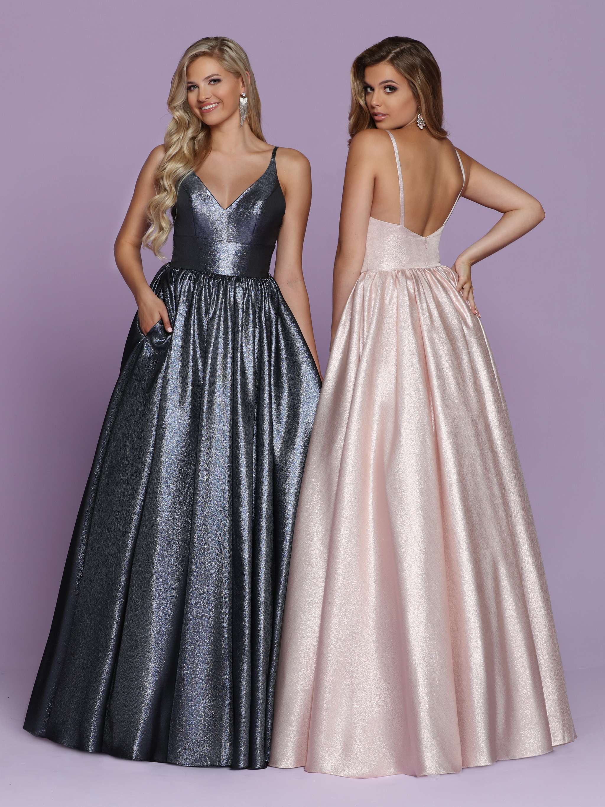 Metallic Party Dresses and Shimmer Evening Gowns