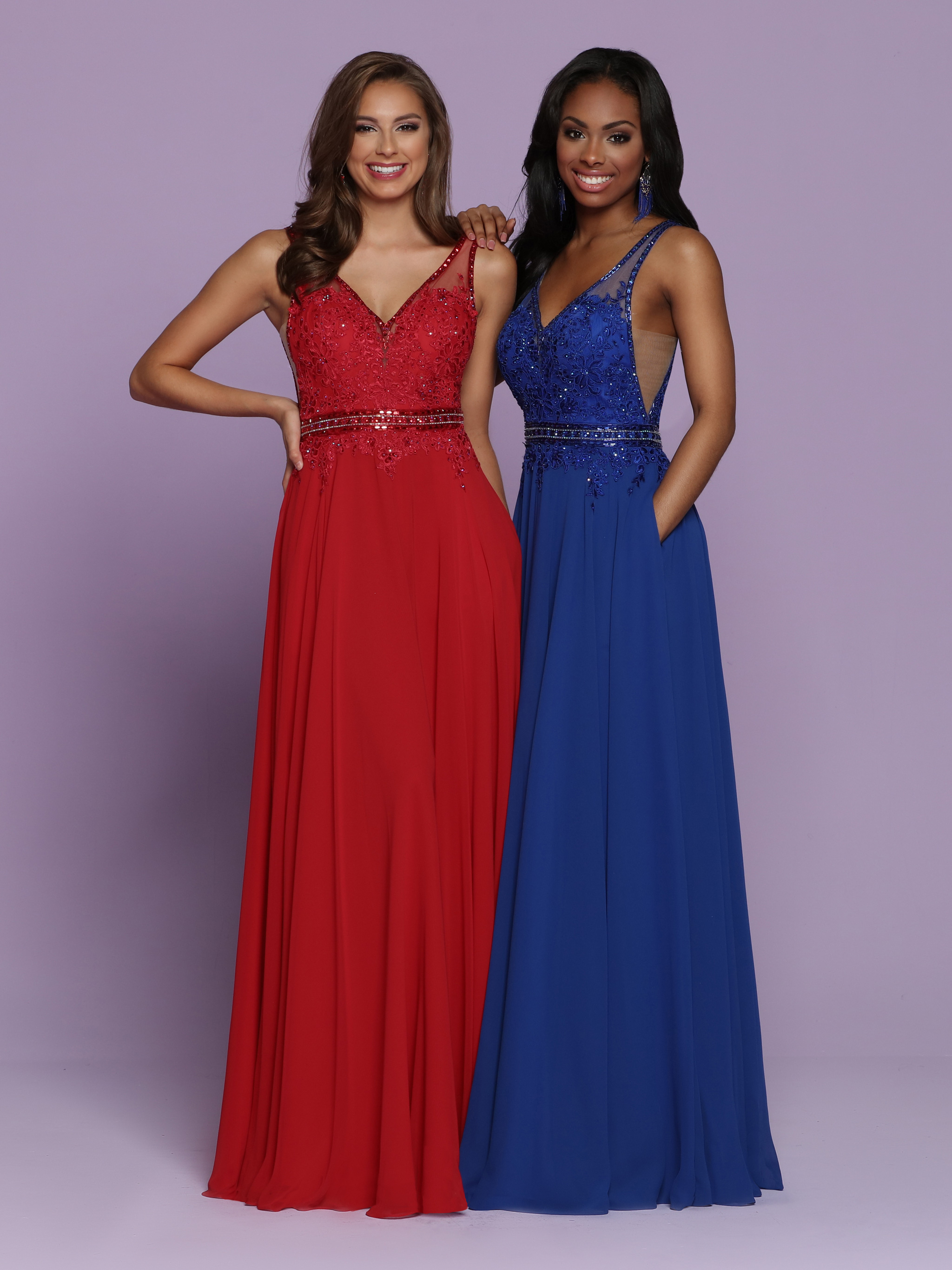 Red white and store blue prom dress