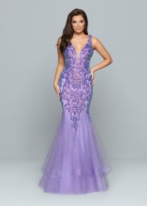 Plunging V-Neckline Prom Dress: Sparkle Prom Style #72165