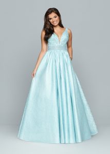 Modest Ball Gown: Sparkle Prom Style #72175