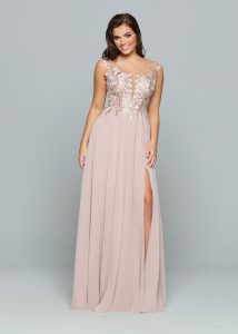 Modest A-Line: Sparkle Prom Style #72218