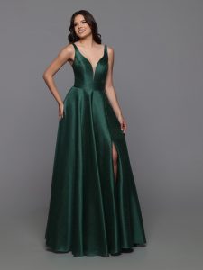 Plunging V-Neck Prom Dresses for 2023: Sparkle Prom Style #72228