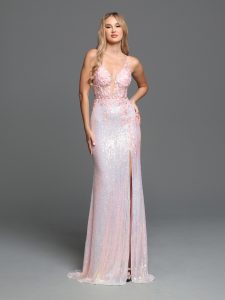 Plunging V-Neck Prom Dresses for 2023: Sparkle Prom Style #72268