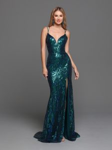 Plunging V-Neck Prom Dresses for 2023: Sparkle Prom Style #72274