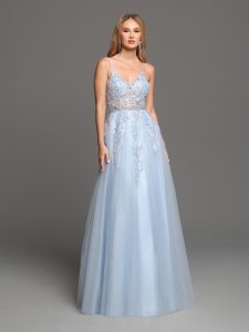 Plunging V-Neck Prom Dresses for 2023: Sparkle Prom Style #72279