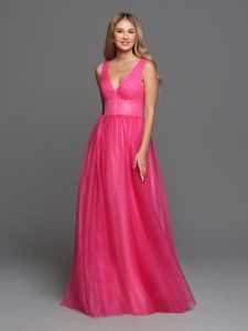 Plunging V-Neck Prom Dresses for 2023: Sparkle Prom Style #72285