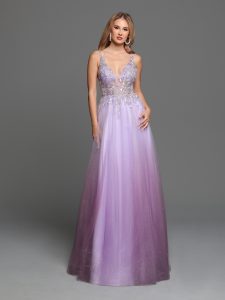 2023 Prom Dresses with Floral Details: 3D Fabric Flowers Sparkle Prom Style #72286