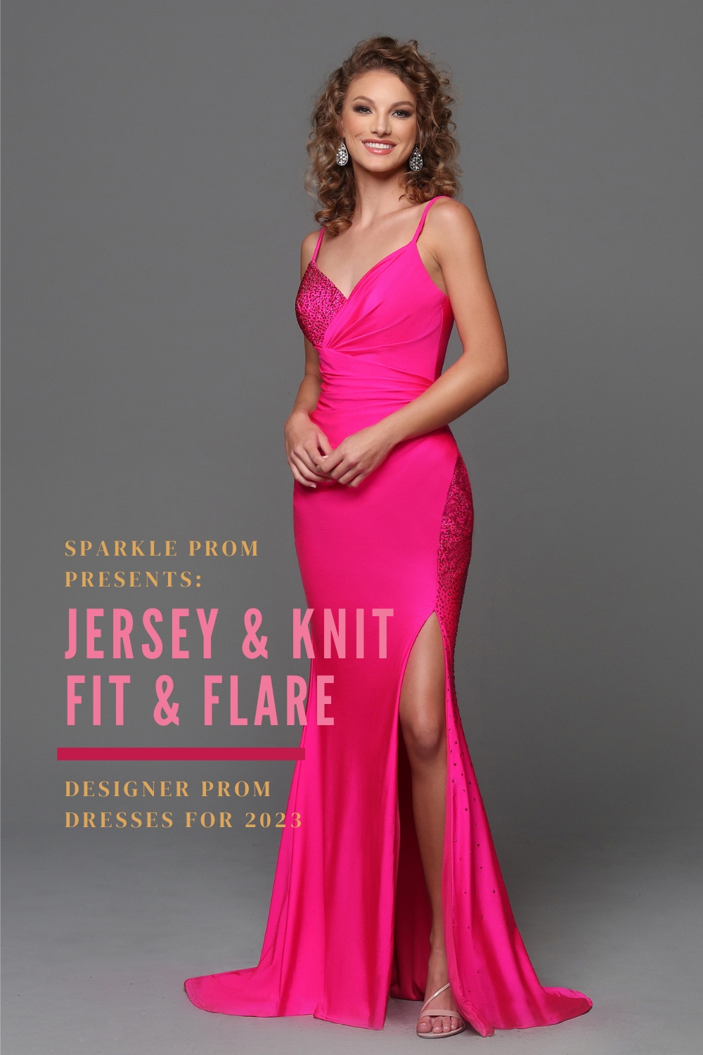 Jersey Knit Fit & Flare Prom Dresses for 2023