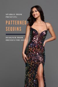 Patterned Sequin Prom Dresses for 2023